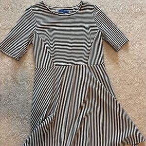 Apt. 9 Black and White Striped Mini Dress